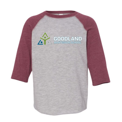 Goodland Montessori - Toddler Baseball Fine Jersey Three-Quarter Sleeve Tee Thumbnail