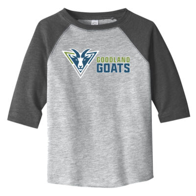 Goodland Goats - Toddler Baseball Fine Jersey Three-Quarter Sleeve Tee Thumbnail