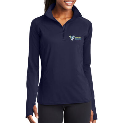 Goodland Goats - Ladies Sport Wick ® Stretch 1/4 Zip Pullover Thumbnail