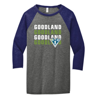 Goodland Goats - Unisex 3/4 Sleeve Baseball Tee Thumbnail