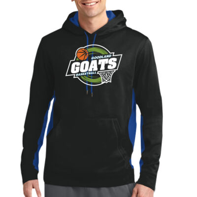 Goodland Goats Basketball - Sport Wick ® Fleece Colorblock Hooded Pullover Thumbnail